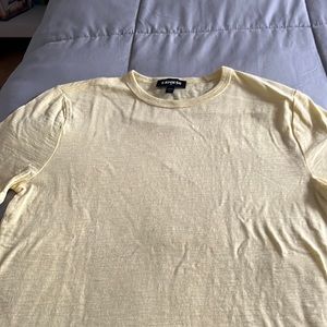 Express men’s light yellow t shirt.  Brand new without tags